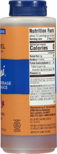 Torani® Zero Calorie Caramel Beverage Sauce Perspective: right