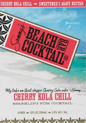 Sammy's Beach Bar Rum Sparkling with Rum Cherry Kola Chill Cocktails Perspective: right
