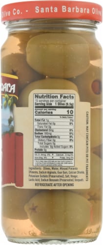 Santa Barbara Olive Co. Pimento Martini Olives Perspective: right