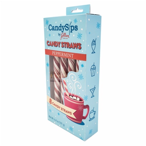 Gilliam Peppermint Holiday Candy Straws, 8 ct / 6.4 oz - City Market