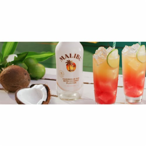 Malibu Black Coconut Rum Perspective: right