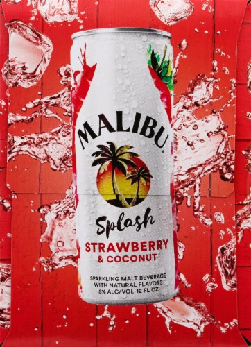 Malibu Splash Strawberry Sparkling Hard Seltzer Perspective: right