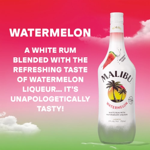 Malibu Watermelon Flavored Rum Perspective: right