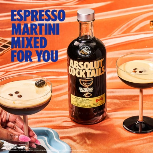 Absolut Espresso Martini Coffee Cocktail Perspective: right