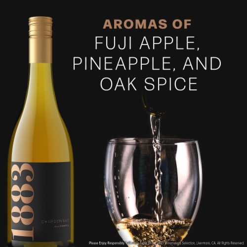 1883 by Wente Vineyards Chardonnay California White Wine Perspective: right