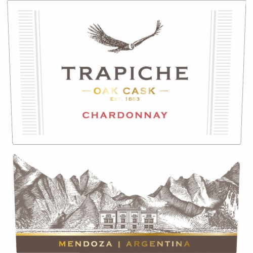 Trapiche Oak Cask Chardonnay Argentinian White Wine Perspective: right