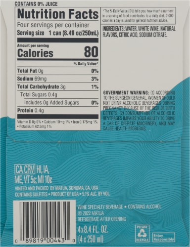 Matua Sauvignon Blanc Hard Sparkling Water Perspective: right