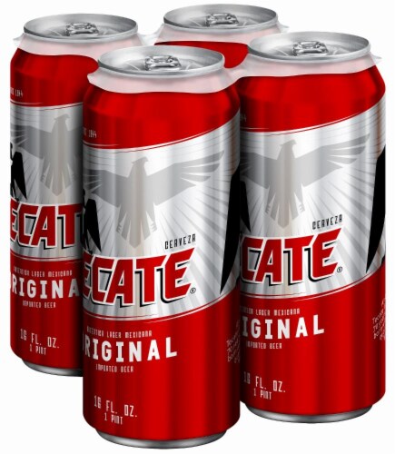 Tecate Original Mexican Lager Beer Perspective: right