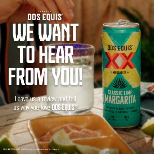 Dos Equis Margarita Classic Lime, 4 Pack, 12 fl oz Cans Perspective: right