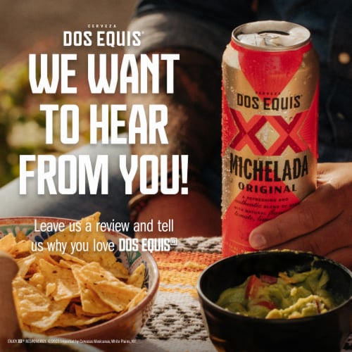 Dos Equis Michelada Original, Single 24 fl oz Can Perspective: right