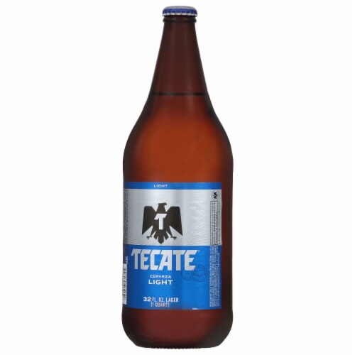 Tecate Light Mexican Lager Beer, Single 32 fl oz Bottle Perspective: right