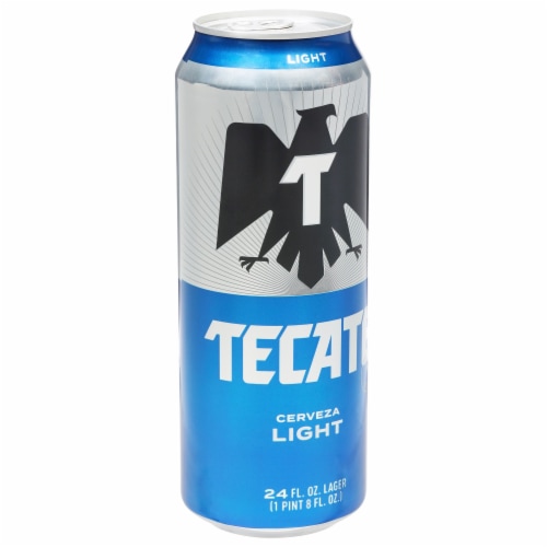 Tecate Light Mexican Lager Beer, Single 24 fl oz Can Perspective: right