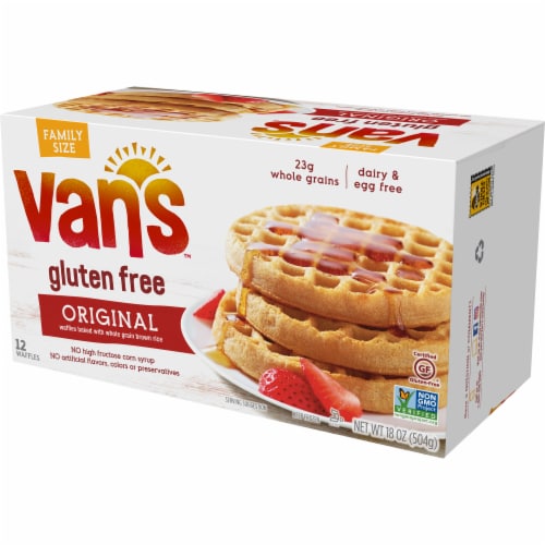 Van's Gluten Free Original Waffles Family Size 12 Count Perspective: right