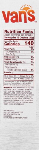 Van's Gluten Free Perfect 10 Crackers Perspective: right
