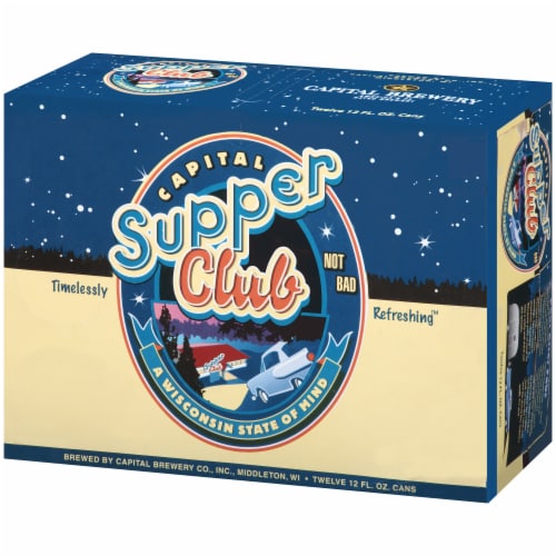 Capital Brewery Supper Club Lager Perspective: right