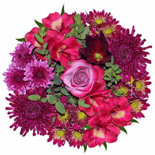 Wine Country Flowers Assorted Bouquet - Purple / Magenta / Pink Perspective: right