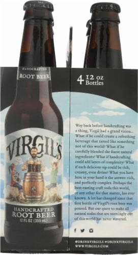 Virgil's® Root Beer Soda Bottles Perspective: right