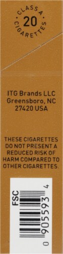 Winston Gold Kings Cigarettes Perspective: right
