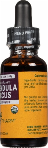 Herb Pharm Calendula Succus Herb Juice Herbal Supplement Perspective: right