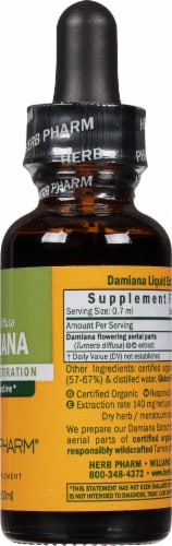 Herb Pharm Damiana System Restoration Herbal Supplement Perspective: right