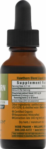 Herb Pharm Hawthorn Blend Herbal Supplement Perspective: right
