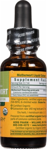 Herb Pharm Motherwort System Restoration Herbal Supplement Perspective: right