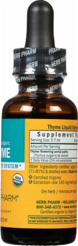 Herb Pharm Thyme Respiratory System Herbal Supplement Perspective: right
