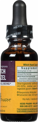 Herb Pharm Witch Hazel Liquid Herbal Supplement Perspective: right