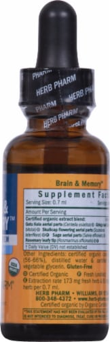 Herb Pharm® Brain & Memory™ Tonic Perspective: right