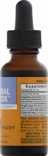 Herb Pharm Herbal Detox Cleanse & Detoxify Herbal Supplement Perspective: right