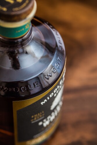 Middle West Spirits Straight Dark Pumpernickel Rye Whiskey Perspective: right