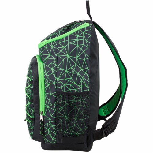 Fuel Wide Mouth Bungee Backpack - Black/Lime Perspective: right