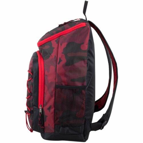 Fuel Wide Mouth Bungee Backpack - Red Camo Perspective: right