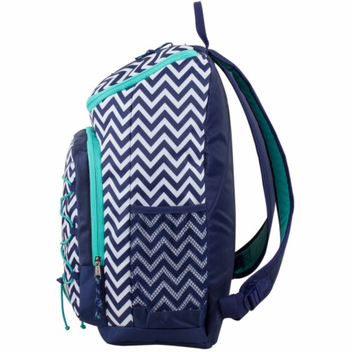 Fuel Wide Mouth Bungee Backpack - Chevron Deep Cobalt Perspective: right