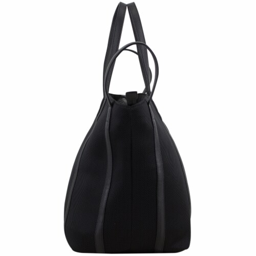 Bodhi Large Waffle Mesh Fashion Tote - Black Perspective: right