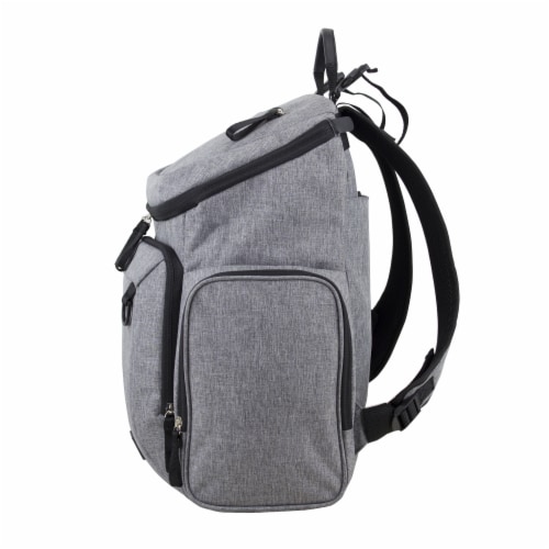 Bodhi Baby Wooster Street Diaper Backpack - Mid-grey Chambray Perspective: right