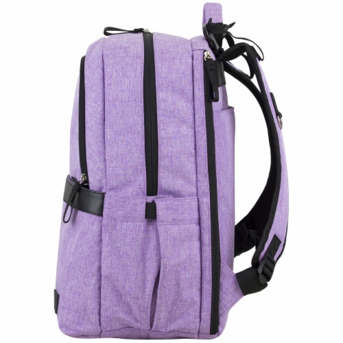 Bodhi Baby Rubin Weekender Tech Diaper Backpack - Purple Chambray Perspective: right