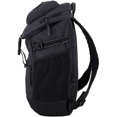 Fuel Barrier Top-Loading Backpack w/ Insulated Zip-Cooler Flap Pocket - Black Perspective: right