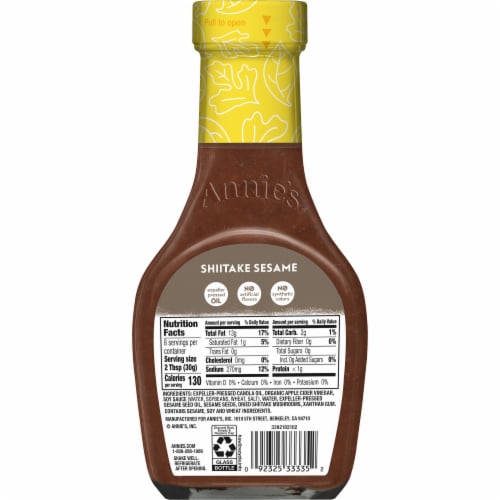 Annie's Shiitake Sesame Salad Dressing Perspective: right