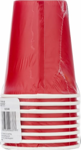 Celebrations Paper Cups 9 Oz. Classic Red 8/Pack (563548) Perspective: right