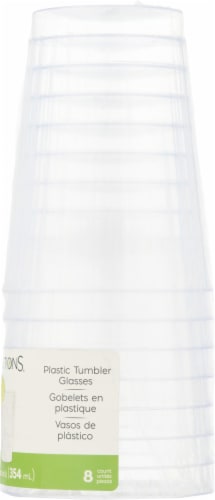 Sensations Plastic Tumbler Glasses - 8 pk - Clear Perspective: right
