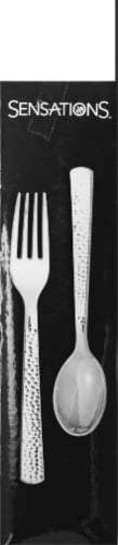 Sensations Assorted Plastic Cutlery - Silver Perspective: right