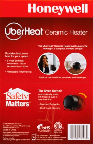 Honeywell UberHeat Ceramic Personal Heater - White Perspective: right