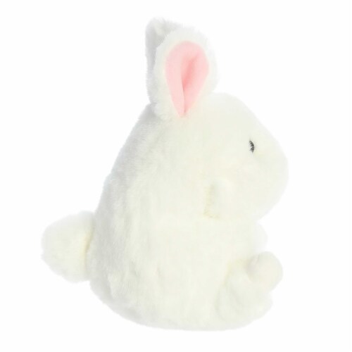 Aurora Mini White Rolly Pet 5 inches Bunbun Bunny Round Stuffed Animal ...