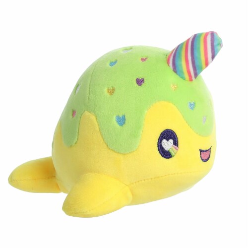Aurora Small Yellow Tasty Peach 7 inch Neon Lollipop Nomwhal Enchanting Stuffed Animal, One Size ...