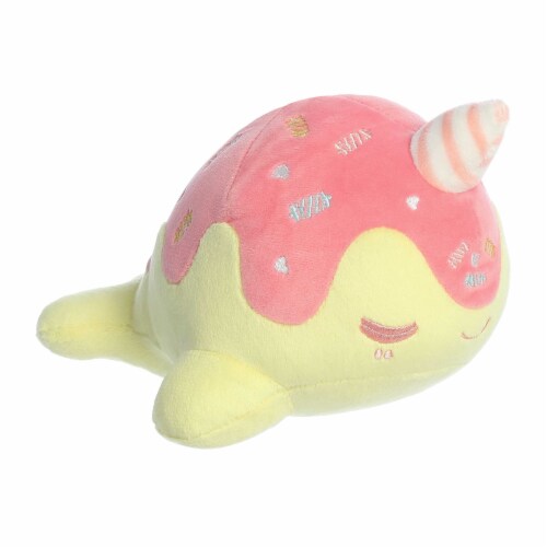 Aurora Small Yellow Tasty Peach 7 inch Bubble Gum Nomwhal Enchanting Stuffed Animal, One Size ...