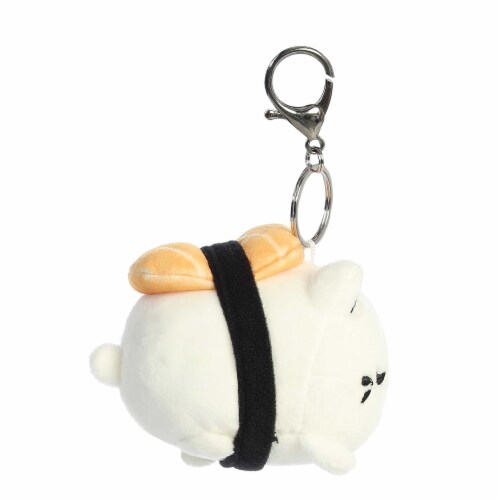 Aurora Mini White Tasty Peach 3.5 inches Salmon Sushi Meowchi Keychain ...
