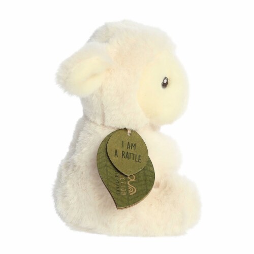 ebba Small White Eco ebba 6 inch Lamb Rattle Eco-Friendly Baby Stuffed ...