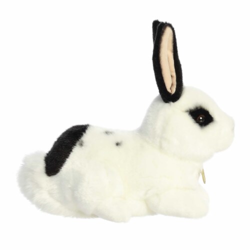 Aurora Medium Black And White Miyoni 11 inch Black And White Rex Rabbit ...