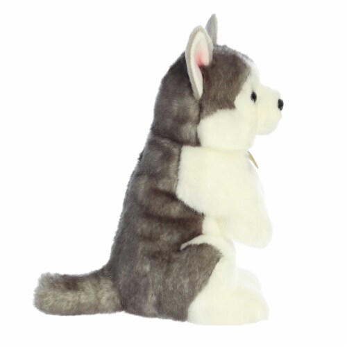 Aurora Medium White Miyoni Tots Sitting Pretty 10 inch Husky Pup Adorable Stuffed Animal One Size Dillons Food Stores
